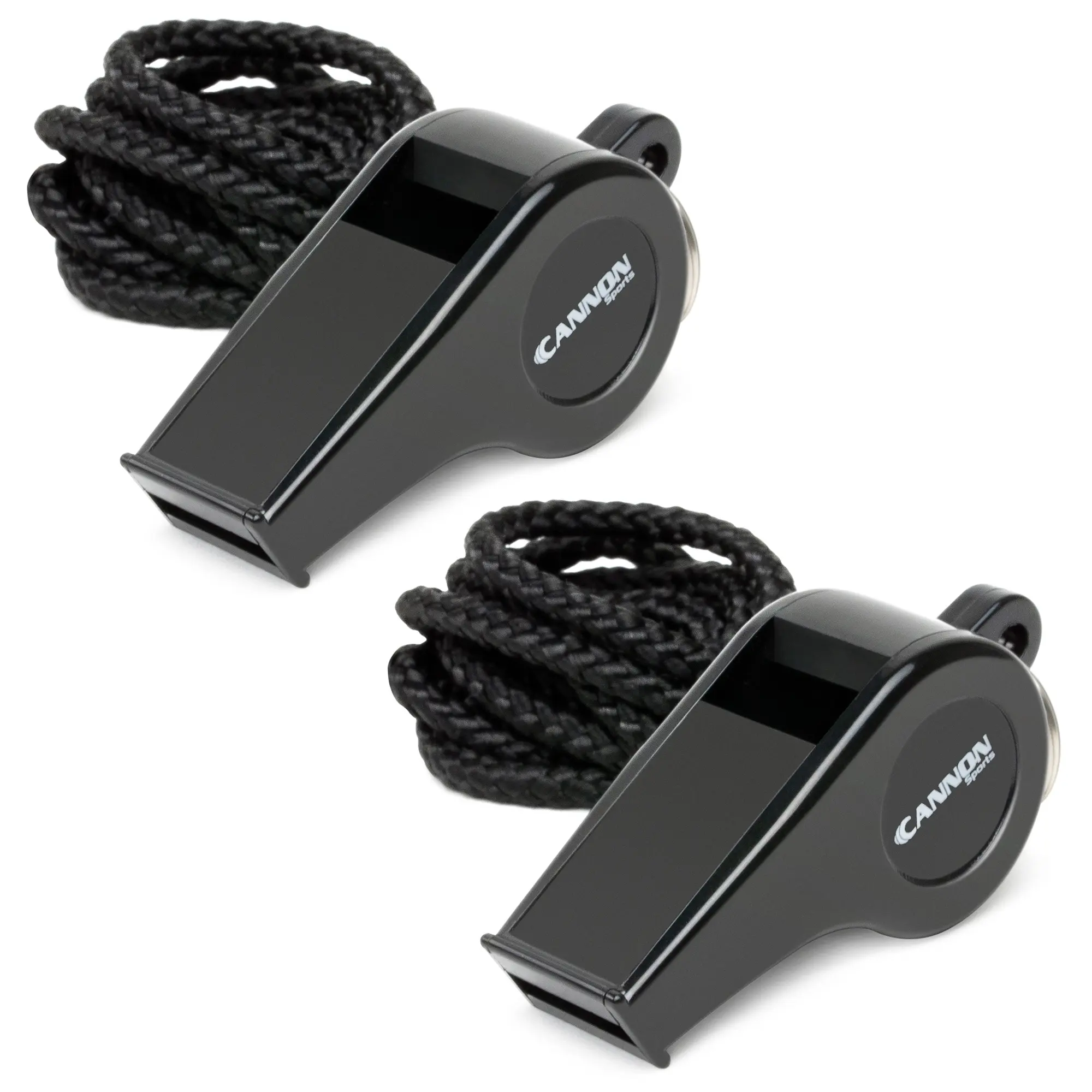Cannon Sports Hi-Impact Plastic Whistle with Lanyard - Loud and Clear Sound for Sports and Activities