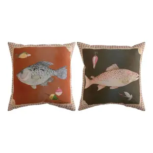 Fishing Double Side Pillow