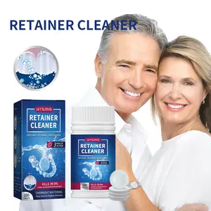 Jaysuing Retainer Cleaner Tablets - Remove Stains & Plaque, Whiten Dentures, Freshen Breath, Protect Teeth Effectively, Daily Use, Tablet Form, Multi-functional