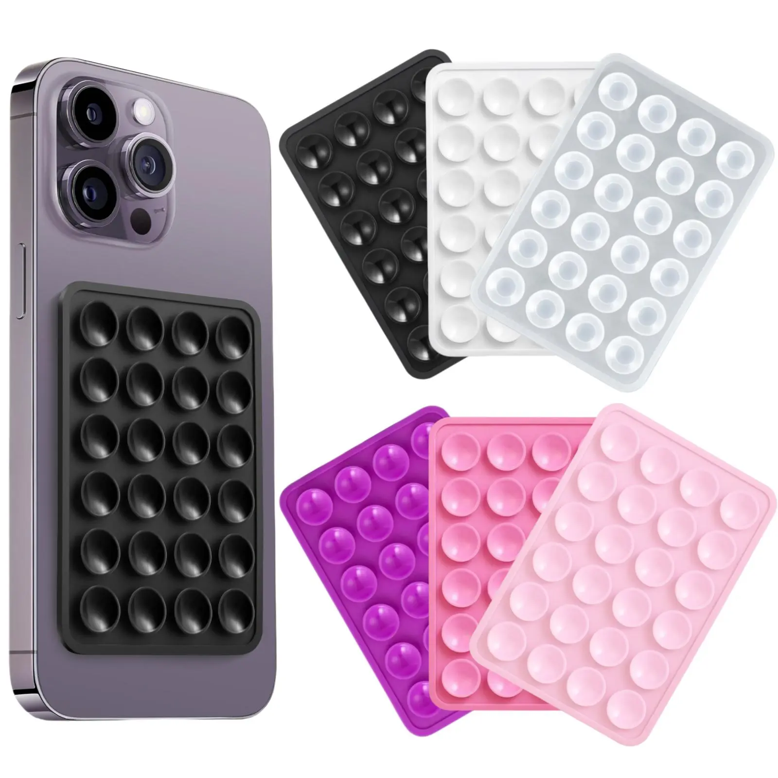 Mixed Color Suction Cup Phone Case Mount, Universal Adhesive Phone Back Holder, Universal Phone Accessories, Multipurpose Phone Holder, Vacuum Phone Grip, Cell Phone Mounts