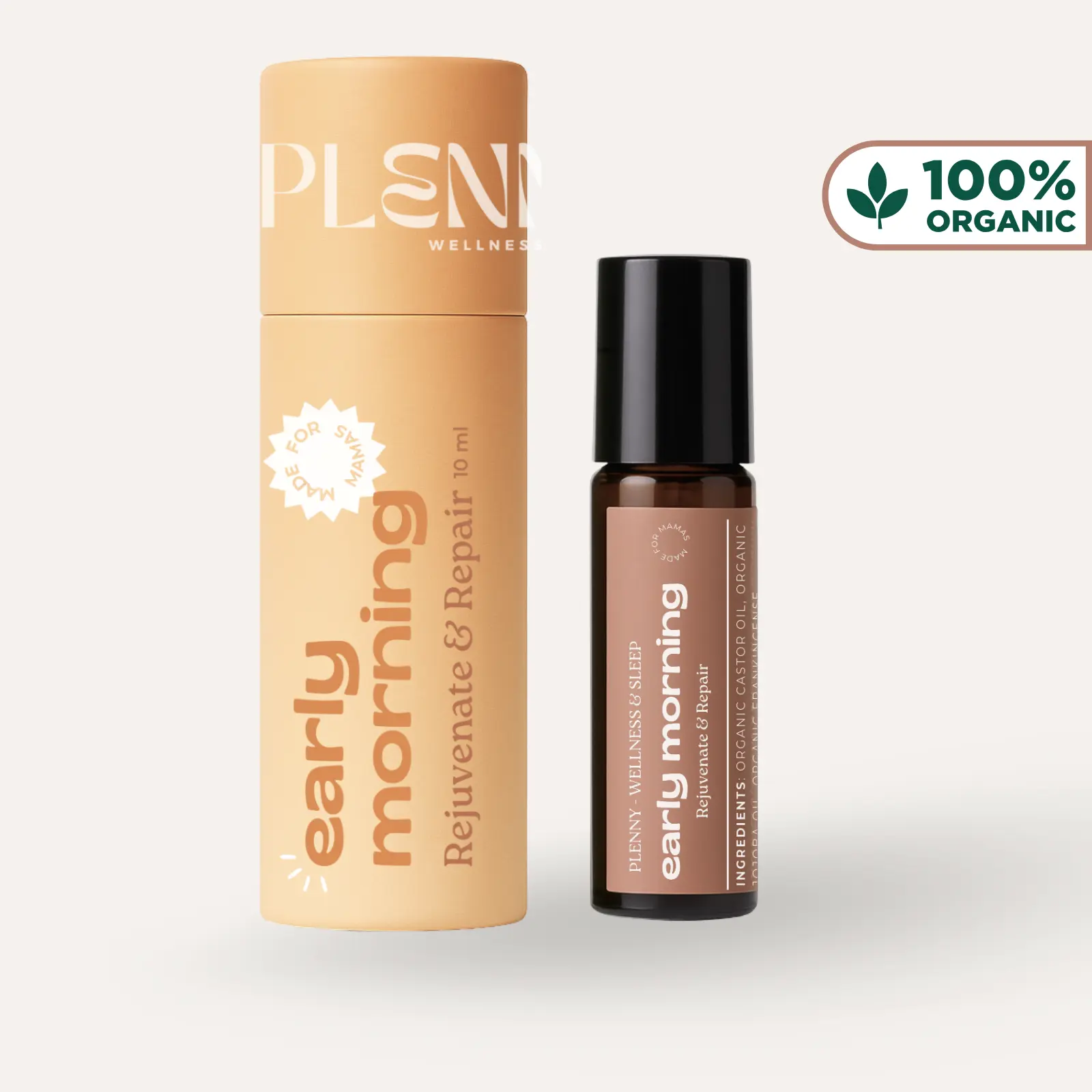 Penny's Early Morning Castor Oil Roller - 100% Organic Moisturizer for All Skin Types - Fades Dark Circles & Hydrates Under Eyes - 10ml Hydrating Moisture