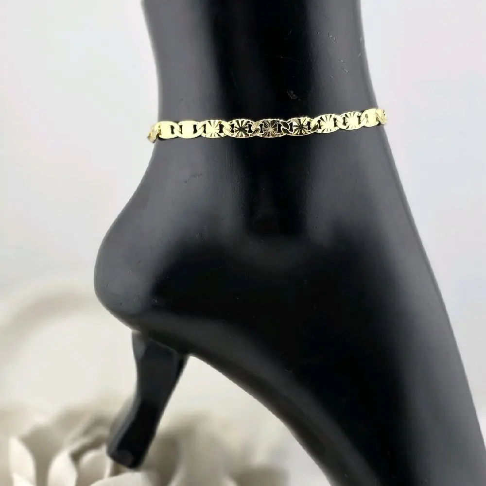 anklet 14k gold plated