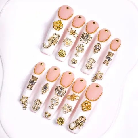 Lovful Curved Long Length 2.2" Eagle & Hawk Curve Claw Handmade Acrylic Press On Nails | 10PCS Reusable,Salon Quality,H26-H220 Decorative Glitter Rhinestones #SohoChic