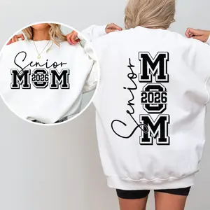 Senior Mom 2026 Hoodie - Sweatshirt - T-Shirt, Custom Graduation 2026 Mom Sweater, Senior Gift Graduation, Matching Family Senior Mom 2026,Class Of 26 Crewneck
