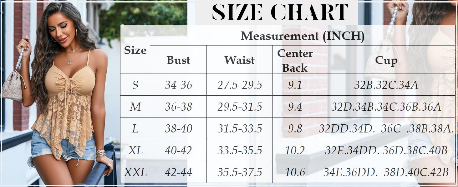 Avidlove Lace Bralette Crop Top for Women Y2k Cami Tank Top with Adjustable Spaghetti Straps & Elastic Thin Mesh Lace Comfortable Casual Lingerie Sizes Run Small Bustier SpringStatements Size Up For Fuller Bust