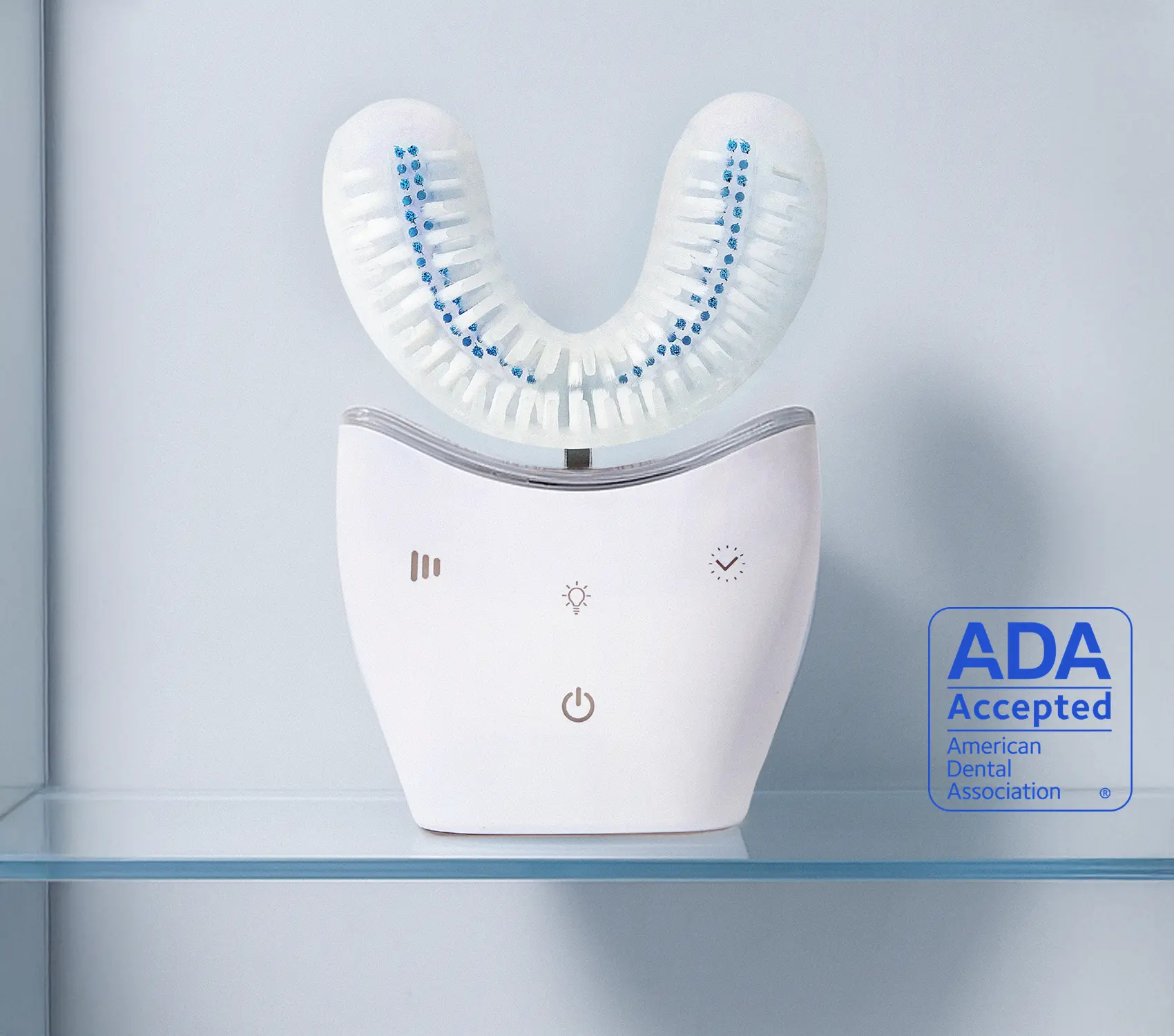 Autobrush Sonic Pro | ADA-Accepted U-Shape Electric Toothbrush | Full-Mouth Clean in 30 Seconds | 3 Cleaning Modes | GumDefend Bristles | White or Black