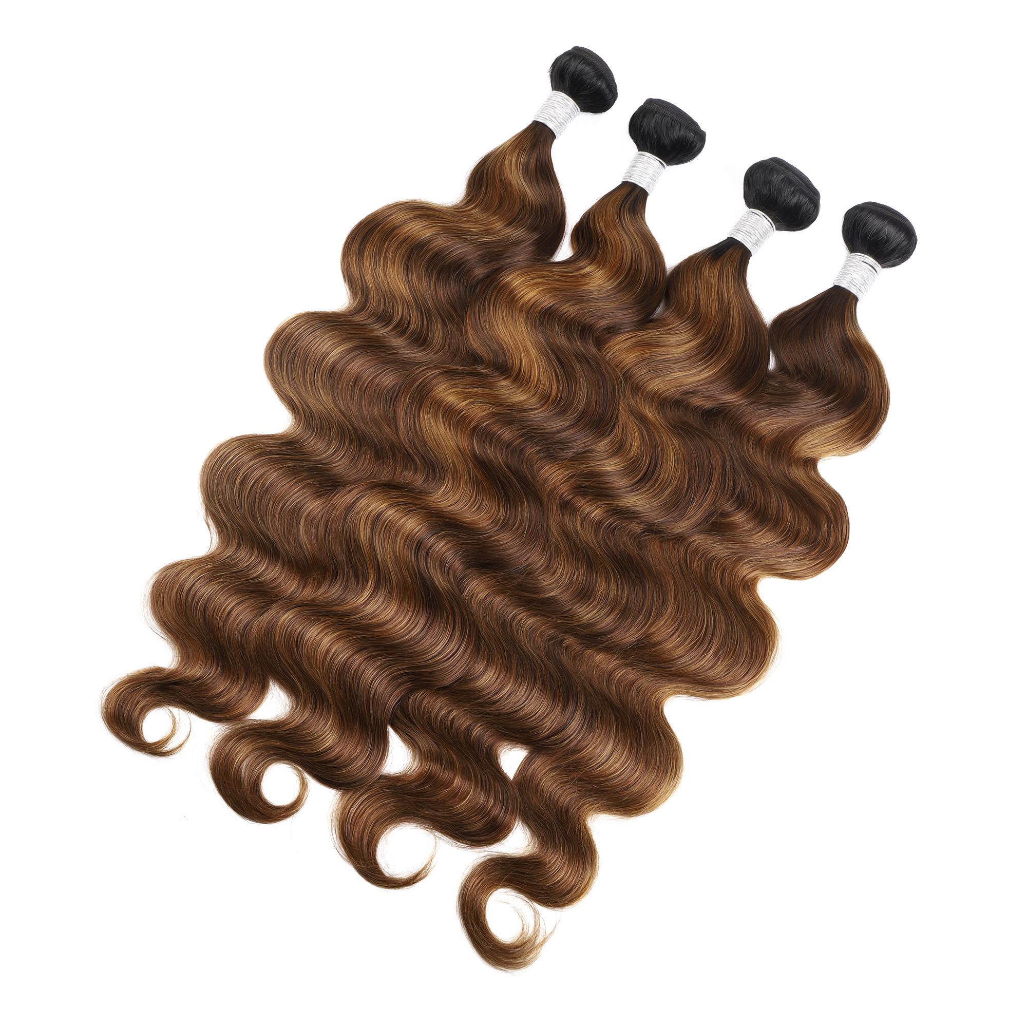 P4/27 Honey Blonde Highlight Hair Bundles Brazilian Body Wave Human Hair Weave 3 Bundles T1B/4/30 Body Wave Bundles