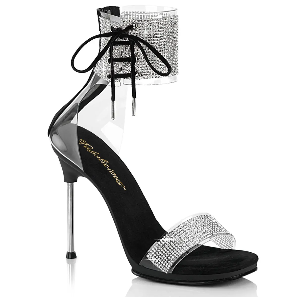 Women's Platform Sandals - Chic-47 Design Footwear, Comfortable Heel Shoe, Ankle Strap Laced Statement Shoes with Closed Back