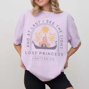 Youth & Adult Retro Tangled Rapunzel Shirt, Lost Princess Lantern Shirt, Family Matching Trip Tee, Princess Magic Kingdom 2026