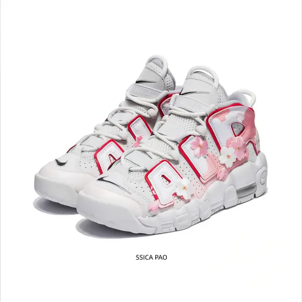 Vintage-Inspired Court Shoes in Crisp White & Blush Pink – Enhanced Ankle Support & Iconic Air Unit for Skating, Walking, or Gym Workouts