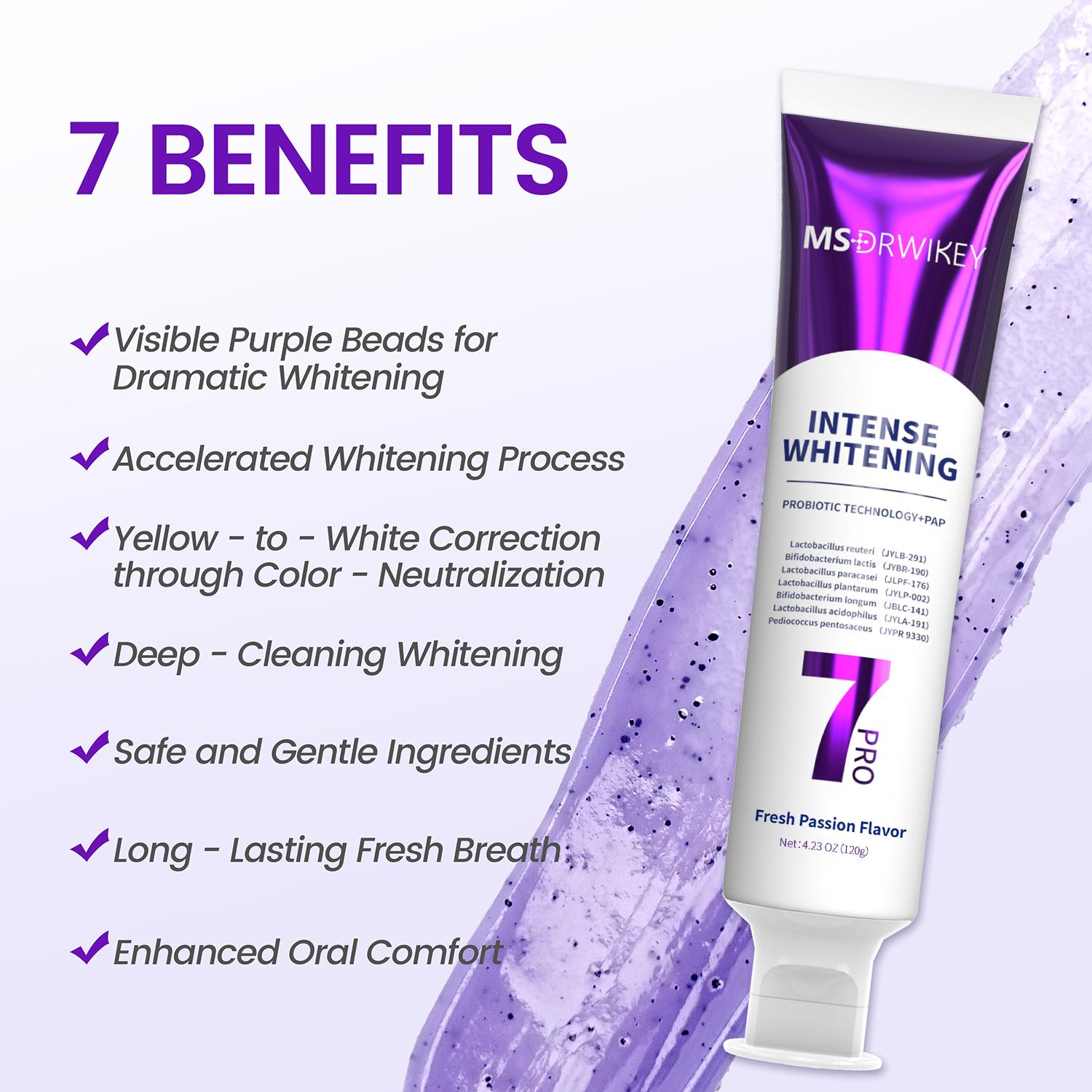 【MSDRWIKEY】New 7-Pro Intensive Toothpaste | Upgraded Purple Formula with 7 Probiotics | Deep Enamel Repair & Long-Lasting Freshness 【MSDRWIKEY】New 7-Pro Intensive Toothpaste | Upgraded Purple Formula with 7 Probiotics | Deep Enamel Repair & Long-Lasting Freshness