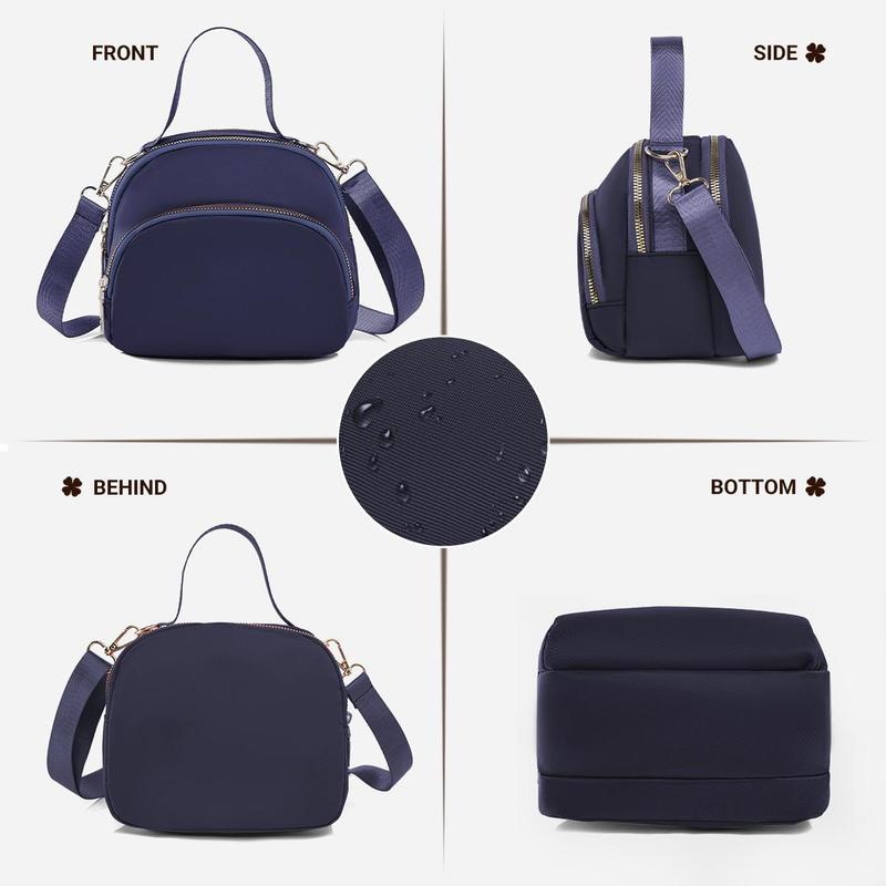 【Christmas Gifts】Solid color Trendy Quilted Crossbody Bag, Nylon Shoulder Bag, Outdoor exercise, portable,Women's Casual Purse & Handbag,shopping, travel, fitness essential lightweight wallet