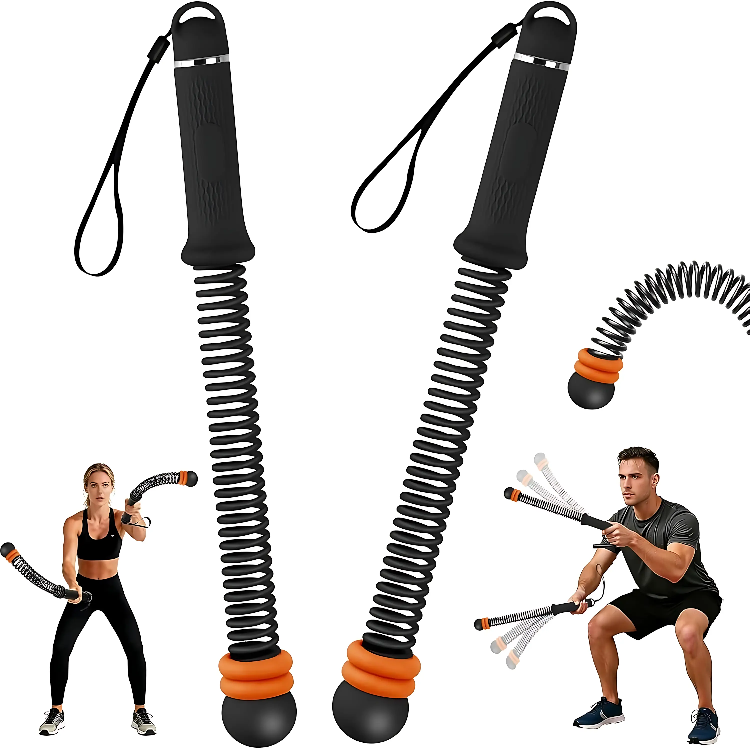 Cordless Battle Ropes for Home Gym – 2026 New Weighted Cordless Training Rope Fitness Equipment for Men & Women, Quiet Ropeless Workout Rope for HIIT, CrossFit & No-Jump Full-Body Exercise upgrade tiktokshopspringglowup