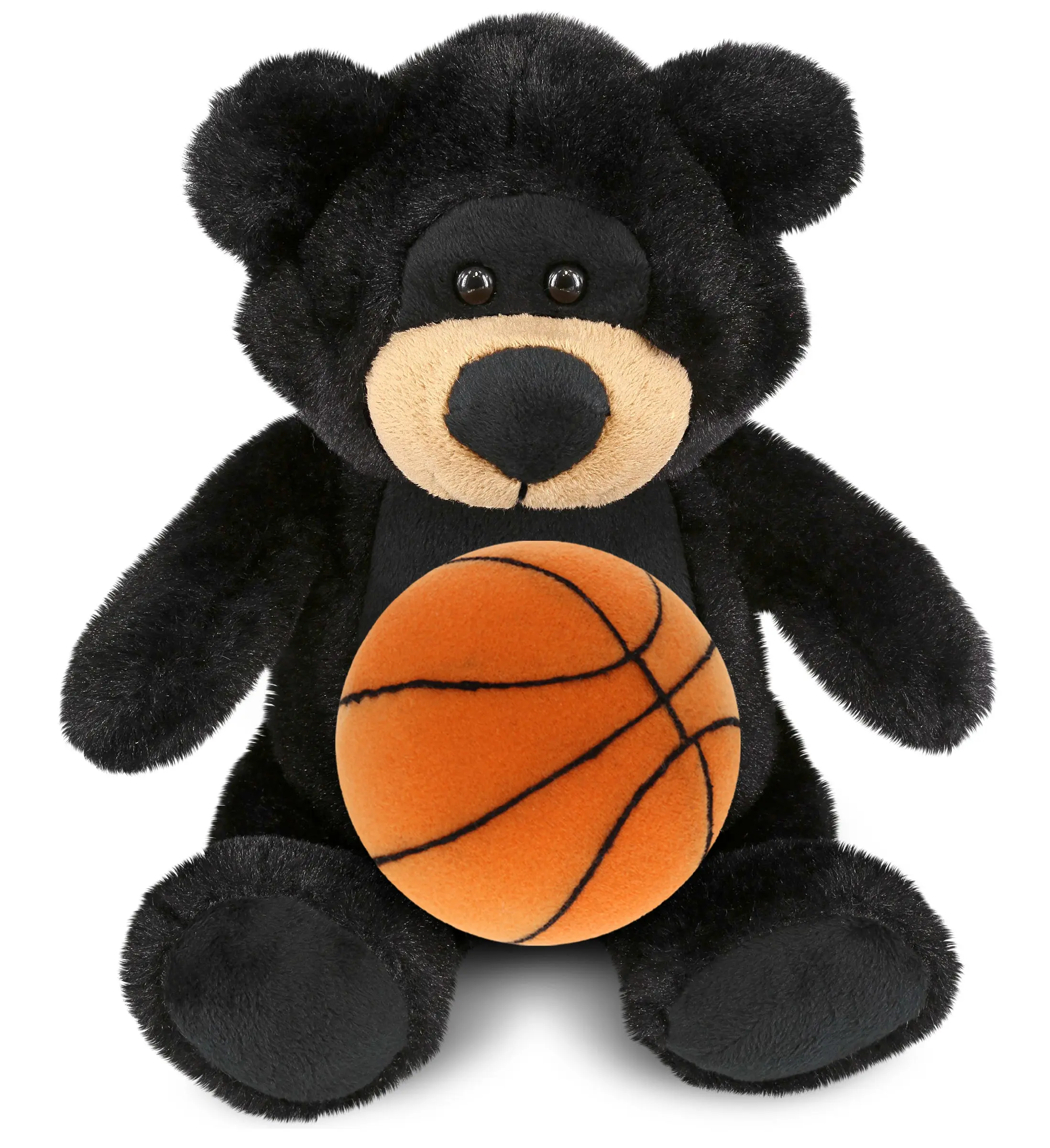 PLUSH BASKETBALL - SUPER-SOFT PLUSH - BLACK BEAR 9"
