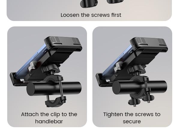 Lamicall Bike Motorcycle Phone Mount - [1s Quick Lock] Bike Cell Phone Holder Clip, Bicycle Scooter Handlebar Clamp, for iPhone Air, 17 16 15 Pro Max, Galaxy S25 S24 Ultra, More 6-7" Phones