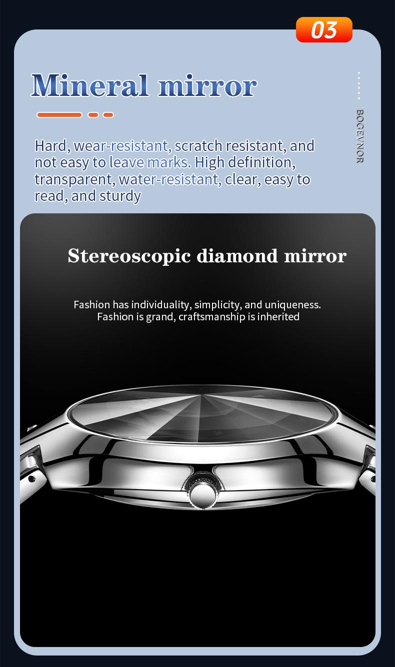 Men's casual and business round dial quartz watch, party fashion watch, daily clothing decoration, versatile trendy birthday gift watch