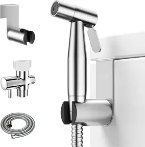 Bidet toilet,Handheld Toilet Bidet Sprayer for Toilet-Adjustable Water Pressure Control with Bidet Hose for Feminine Wash, Stainless Steel Brushed Nickel Bidet Faucet Cloth Diaper for Baby Wash