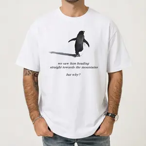 But Why Penguin Shirt, Sad Penguin Minimalist Graphic Tee, Nihilist Humor Meme Shirt, Relatable Funny Gift