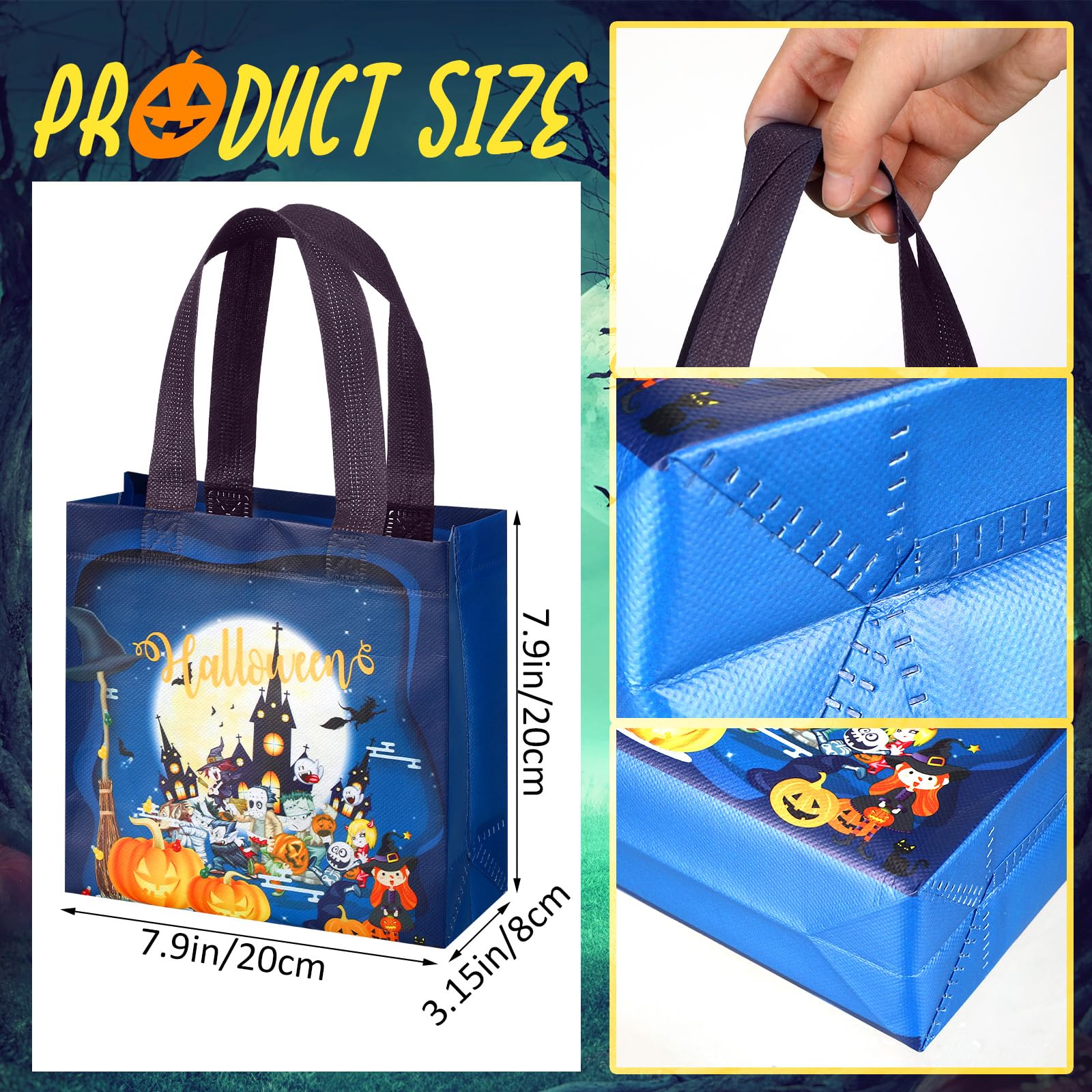 30 Pcs Halloween Candy Bags Non Woven Gift Bags with Handle Trick or Treat Bags with Ghost Vampire Zombie Bat Black Cat Patterns,Snack Goodie Bags for Students Adults,Halloween Birthday Party Favor Supplies 30 Pcs Halloween Candy Bags Non Woven Gift Bags with Handle Trick or Treat Bags with Ghost Vampire Zombie Bat Black Cat Patterns,Snack Goodie Bags for Students Adults,Halloween Birthday Party Favor Supplies