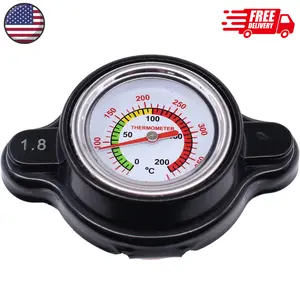 High Pressure Radiator Cap with Temp Gauge 1.8 Bar for Yamaha WR250R WR250F WR450F YZ125 YZ250 YZ450F YZ85 Banshee 350 Rhino Kodiak Grizzly 400 450 500 600 700 Raptor 660