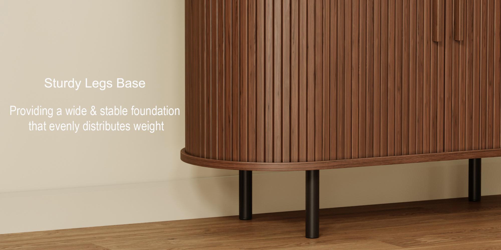 【SPOTLIGHT DAY & Sliding Doors Design】ONBRILL 40/55/63" Gorgeous Fluted Buffet Cabinet, Coner Coffee Bar With Storage,  Mid Century Modern Sideboard with Adjustable Shelf, Accent Wood Console Table for Kitchen Entryway Living Room Furniture