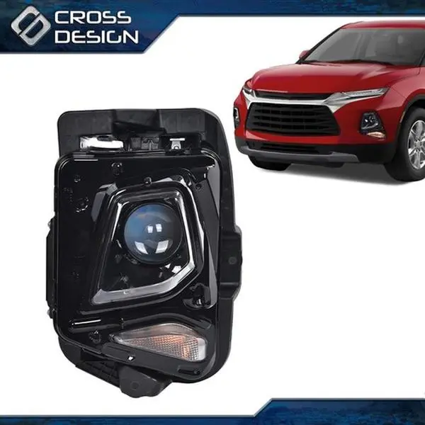 CROSSDESIGN 1 x Front Driver Side LED Headlight Projector - HID/Xenon Aftermarket Bulbs Headlight Assemblies, LED Headlamps Bulbs, Car Lighting for 2019-21 Chevy Blazer Models