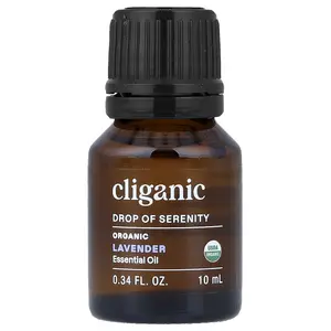 Cliganic Organic Essential Oil, Lavender, 0.34 fl oz (10 ml)