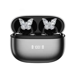 HYUNDAI Clipbuds 7 Clip-on Design Wireless Headphones, Powerful Sound Effects for Music, Dustproof & Waterproof Sports Earbuds for Running, Workout, Audio