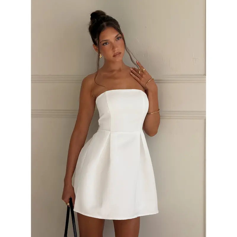 strapless open back dress Layney Sequin Mini Dress Navy main image 1