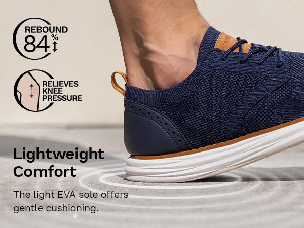 Bruno Marc [KnitFlex Craft] Men's Knitted Wingtip Oxford Shoes