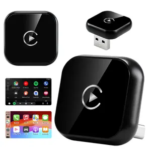 【FOZETOP】 2026 Wireless CarPlay & Android Auto Adapter, Wired to Wireless, Plug & Play, Dual Band WiFi, Bluetooth 5.2, Compatible with iPhone & Android