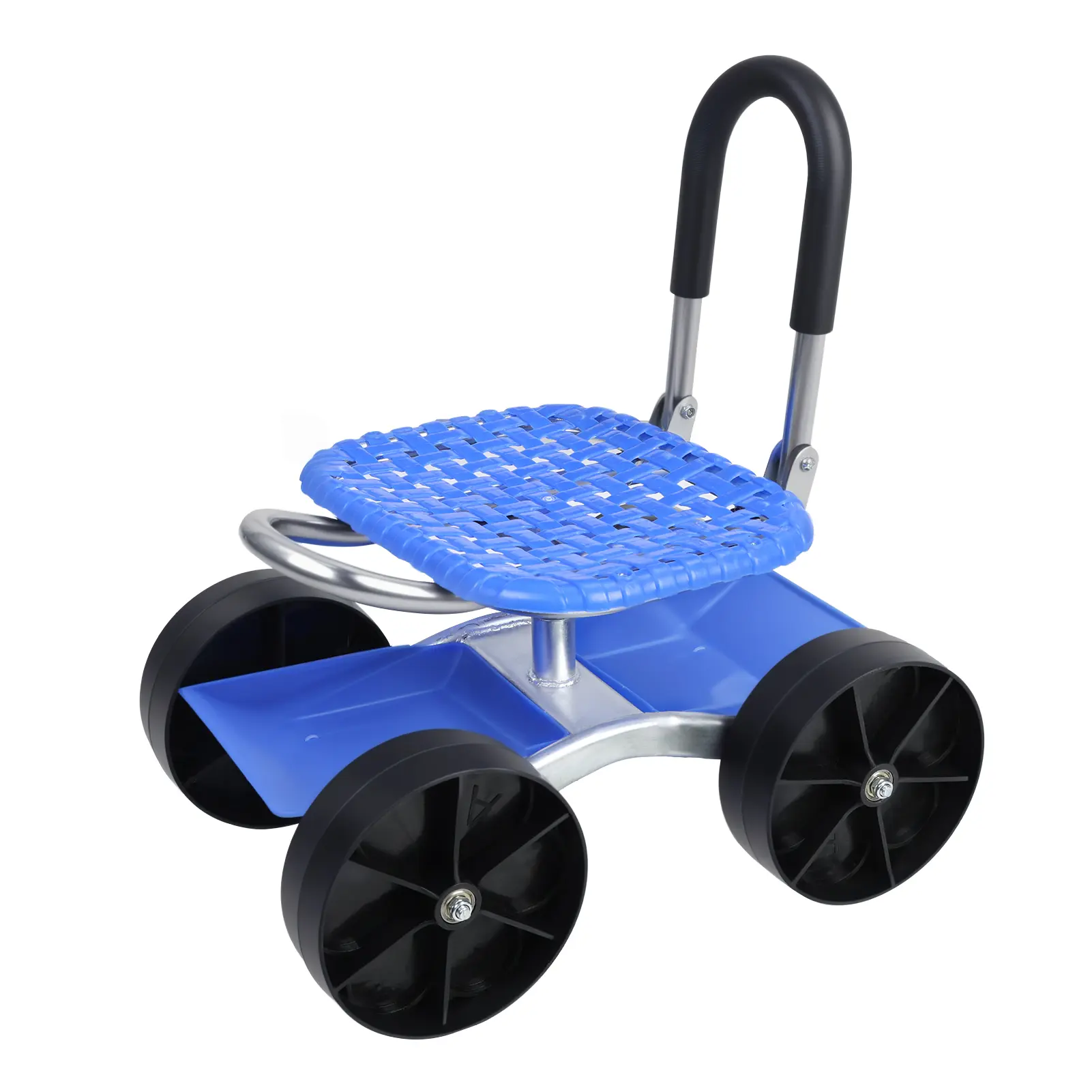 Garden Cart Rolling Workseat with Wheels,Rolling Garden Stool - Foldable Gardens Seat & Tool Cart with Adjustable Backrest Mobile Gardens Kneeler Seat for Elderly Field Work Planting​​