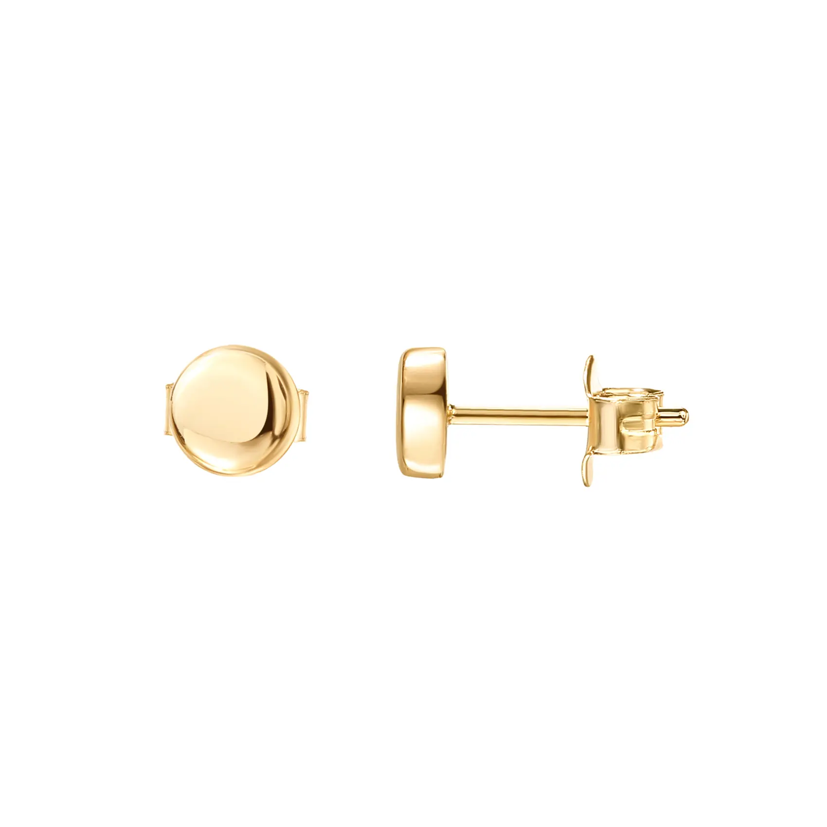 PAVOI 14K Gold Plated 925 Sterling Silver Tiny Stud Earrings for Women - Dainty Circle, Triangle, Bar Earrings - Hypoallergenic Minimalist Geometric Jewelry Small Gold Studs for Women
