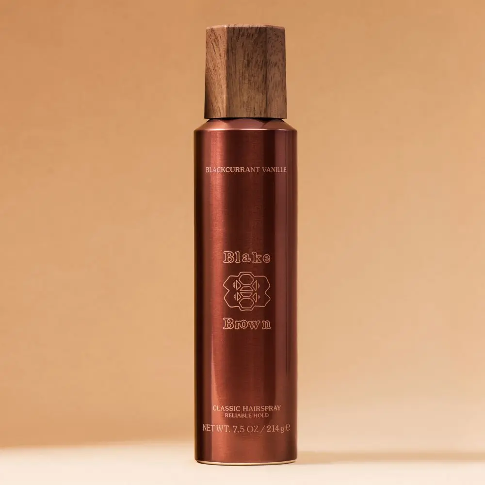 Blake Brown Beauty Classic Hairspray | Flexible, Brushable Hold with 24-Hour Hold & Shine | Blackcurrant Vanille
