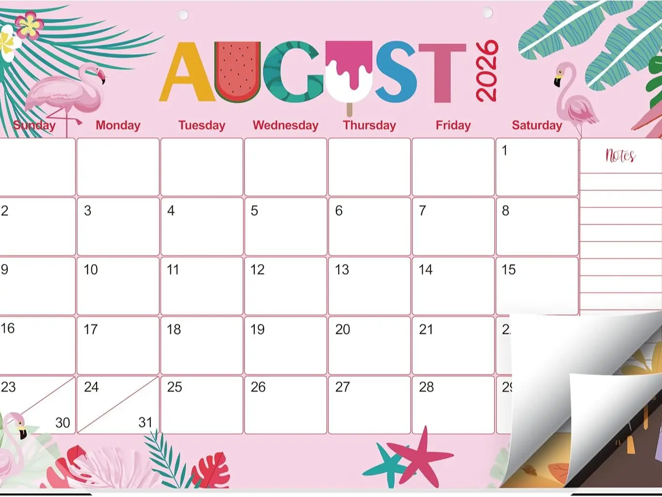Desk Calendar 2026-2027, 19-Month School Year Calendar, 2026 Jun. - 2027 Dec, 17"x11.5" Large Monthly Desk Planner with Corner Protectors, Ample Blocks ＆ Notes for Home Office