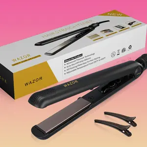 WAZOR Flat Iron 1 Inch Professional Travel Portable Negative Ions Protect Hair Hair Straightener