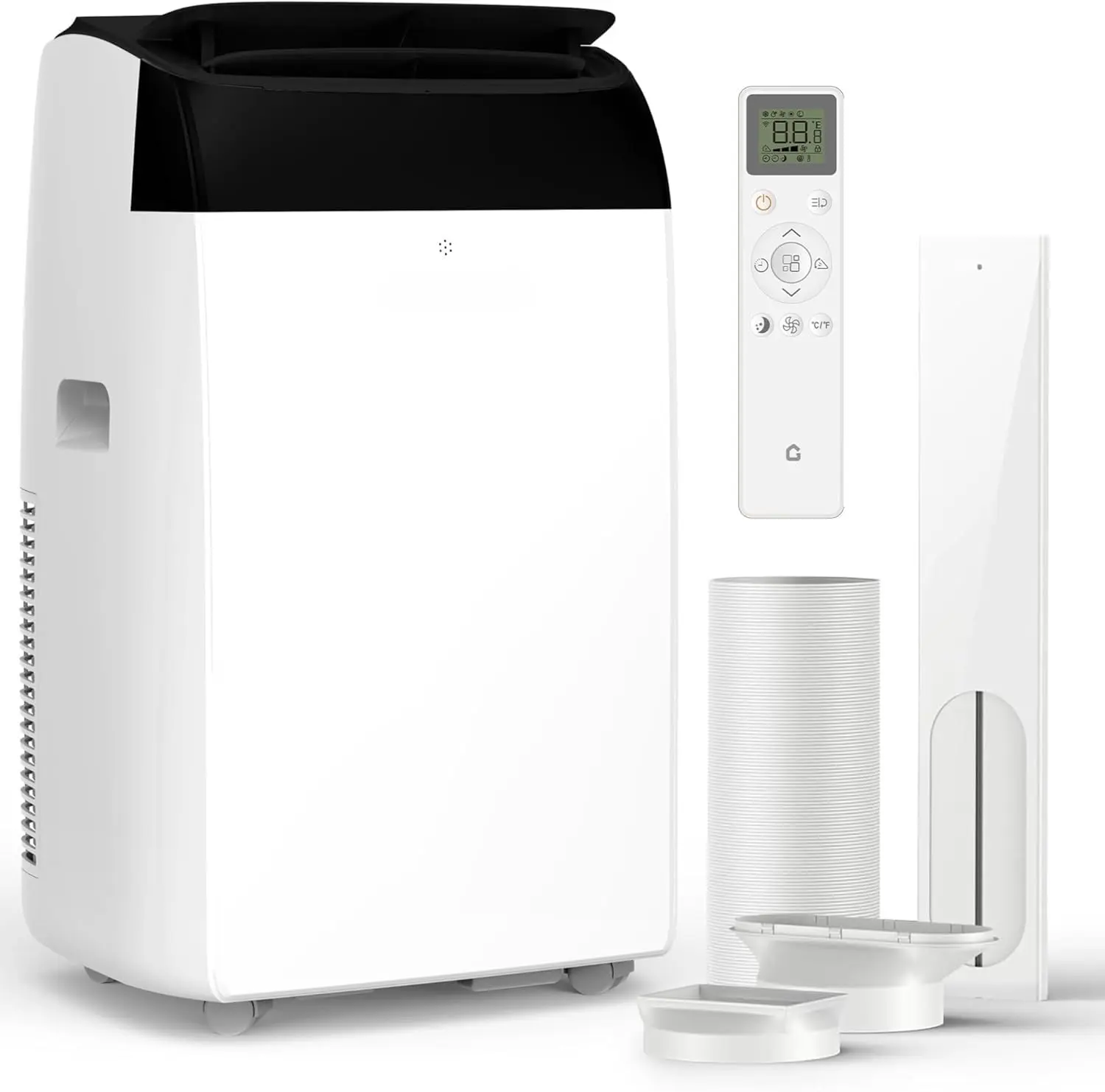 【Summervibes】Garvee Portable Air Conditioners 12,000 Btu Small Air Conditioner, Portable Air Conditioners Cooling Up to 550 Sq.Ft, Fan, Dry, Cooling Modes 3-In-1 Ac Units for Rooms with Lcd Display Remote Control, White