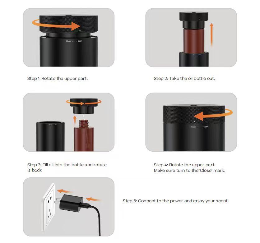 DiffuserAir 2 Eco-Friendly Wireless Diffuser with Remote Control & 3 Fragrance Oil Bottles for Up to 1000 Sq Ft Cold-Air Diffusion