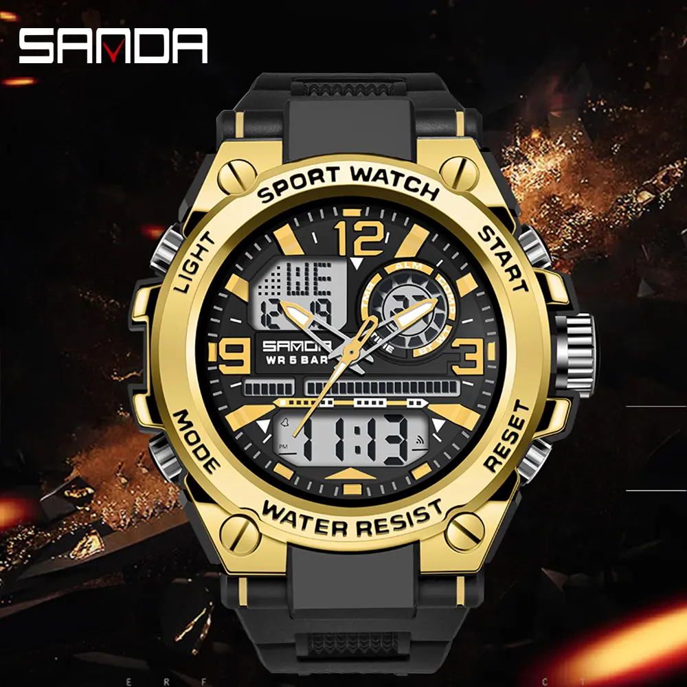 Fashion Men's Multifunctional Watch - LED & Touch Screen, Scratch Resistant Strap, Stopwatch, Alarm, Durable, Stylish, Fashionable Waterproof Design, Modern Waterproof Pick for Sportswear & Everyday Use