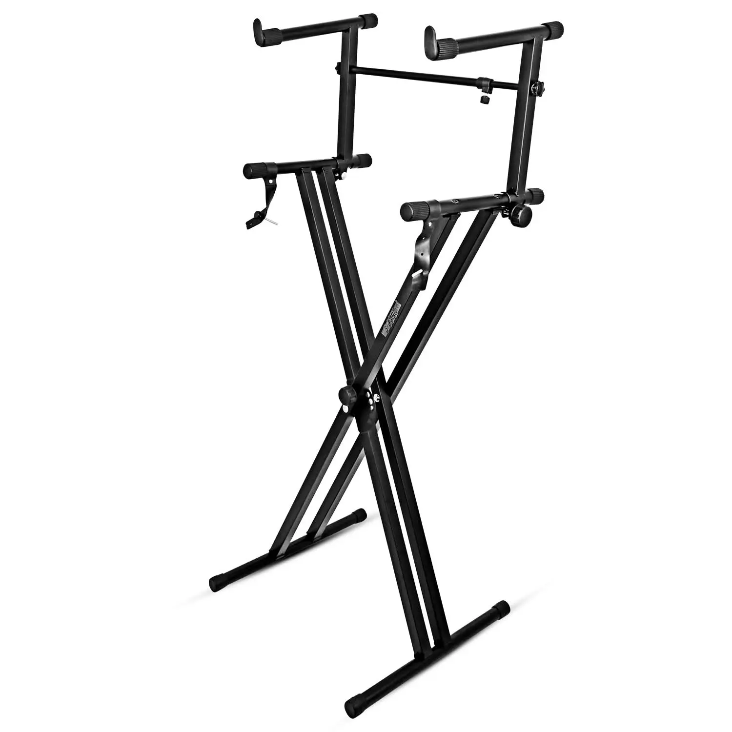 5 Core Keyboard Stand 2 Tier Doubled X Shape Adjustable Heavy Duty Key Board DJ Controller Stands