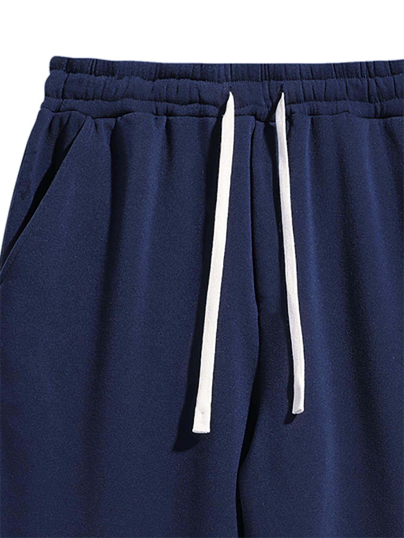 2-Piece Men's Solid Fashion Sweatpants, Versatile Year-Round Wear, Ideal for Autumn and Winter