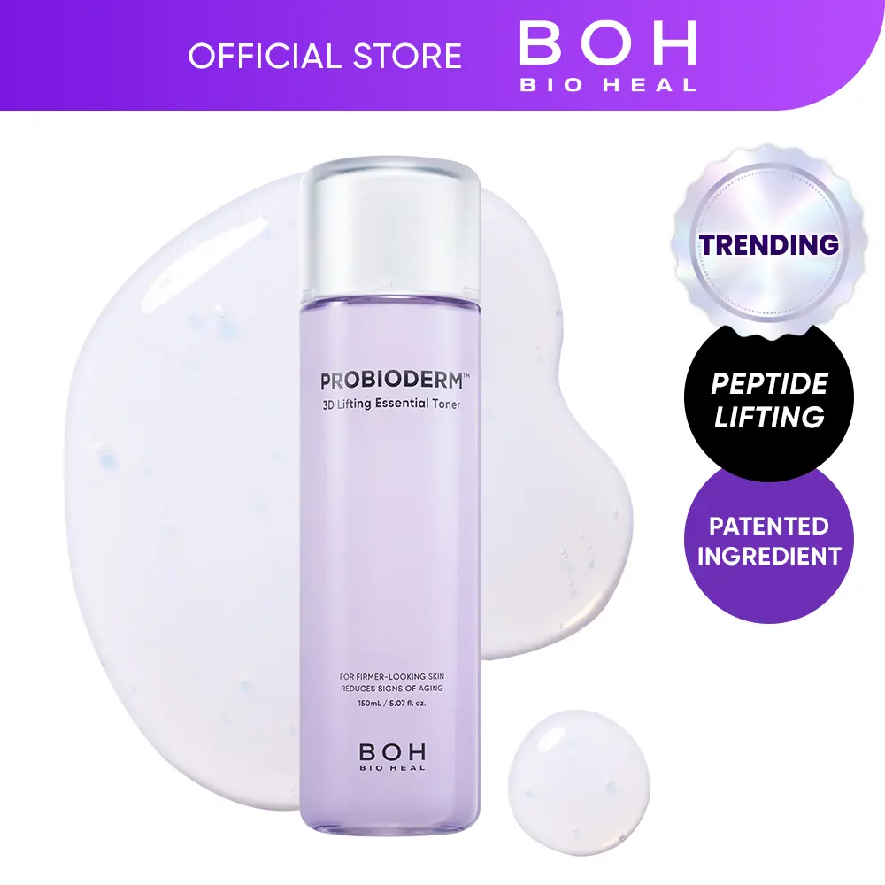 BIOHEAL BOH Probioderm 3D Lifting Essential Toner 5.07 fl oz (150 ml) | Hydrating & Lifting Face Toner with 17-Peptide Complex for Firmness & Elasticity Probiotic Daily