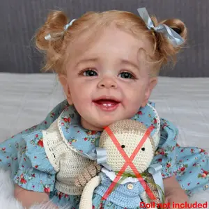 22 inches, vinyl material, princess girl doll, cute face, lifelike reborn doll, artist hand-painted coloring, realistic resurrected baby doll, suitable for collecting, holidays, birthdays, Halloween, perfect Christmas gift, suitable for children ages 3 an