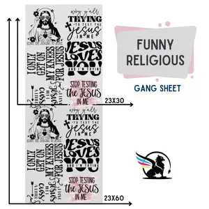 Funny Religious | Premade DTF Transfer Gang Sheet For Graphic Tees