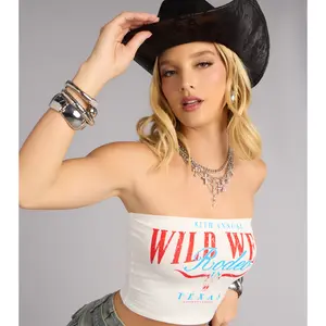 Wild West Rodeo Cropped Tube Top