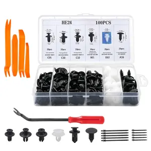 145PCS Bumper Retainer Clips Car Plastic Rivets Fasteners Push Retainer Kit 8 Popular Sizes Auto Push Pin Rivets Set -Door Trim Panel Fender Clips for GM Ford Toyota Honda Chrysler