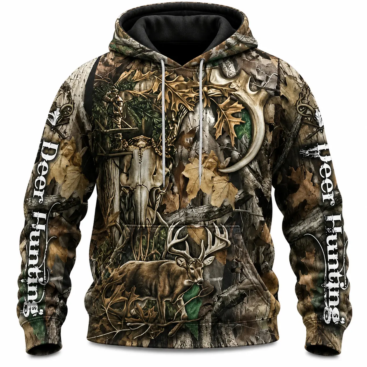 Deer Hunting Camo 3D All Over Print Hoodie, Hoodie 3d Camo, unisex hoodie