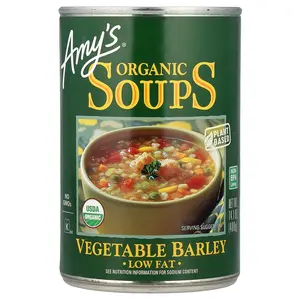 Amy's Organic Soups, Vegetable Barley, Low Fat, 14.1 oz (400 g)