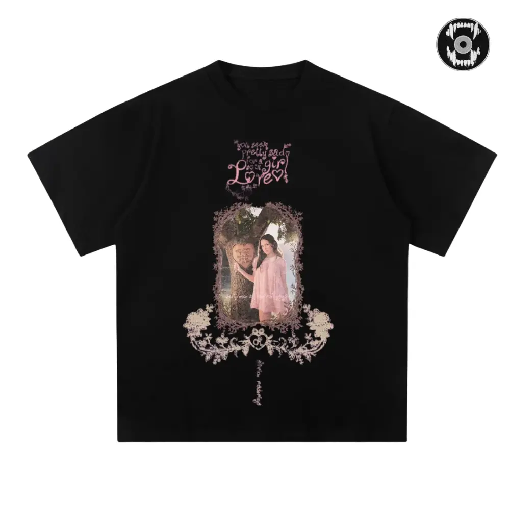 The Unraveled Tour You Seem Pretty Sad For a Girl Who Loves Graphic T-Shirt, Romantic Vintage Photo Tee, Pink Girly Aesthetic Streetwear, Cute Love Graphic Top, Y2K Summer Shirt, Concert Tour Merch, Unisex Gift for Fans