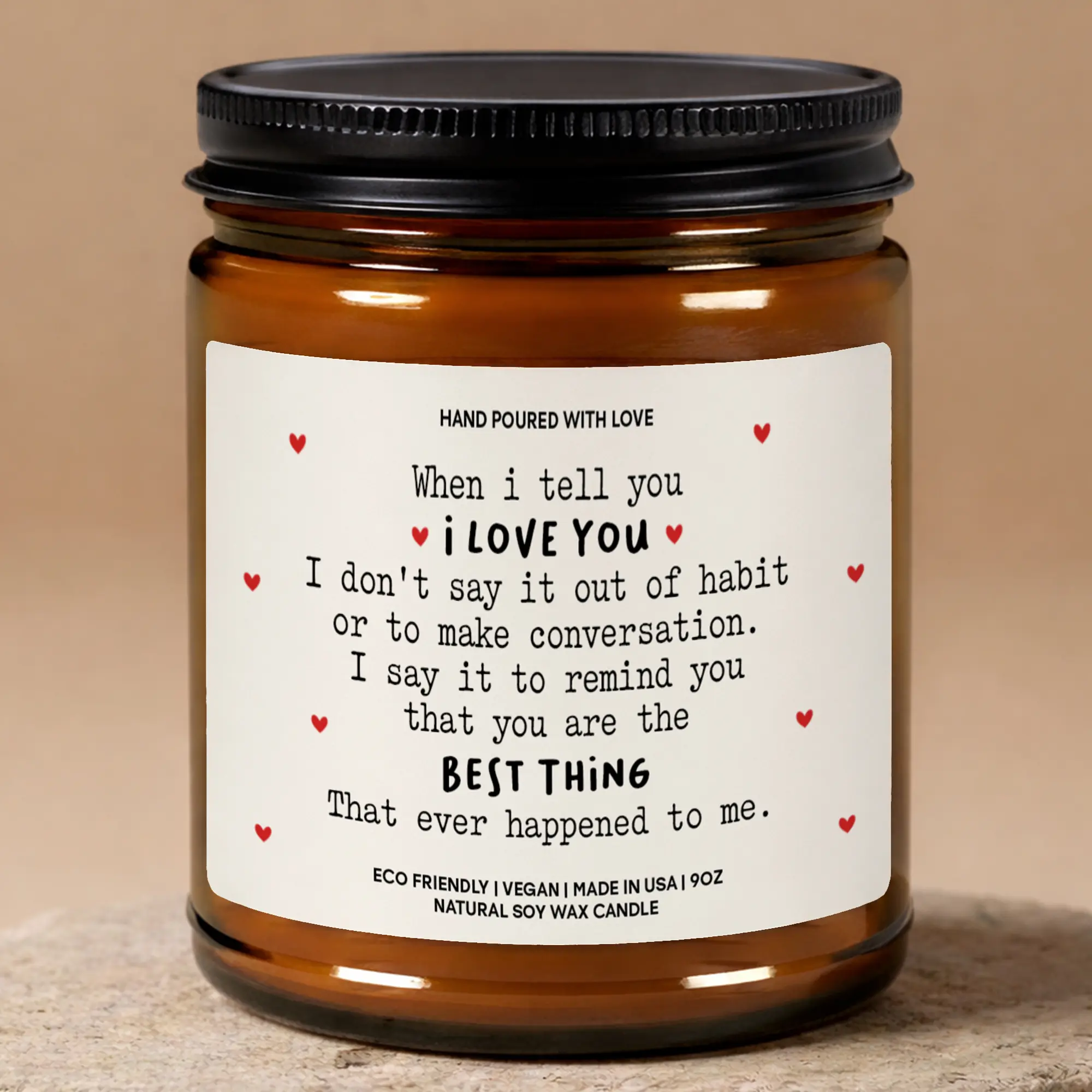MAKEAGIFT Romantic Love Candle, I Love You Gift Candle, Anniversary Candle Gift, Valentine’s Day Candle, Relationship Anniversary Gift